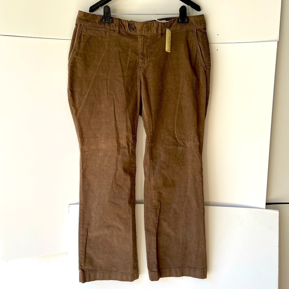 Eddie Bauer Women's Petite Plus Size Corduroy Pants Stretch Trouser Curvy, P 14